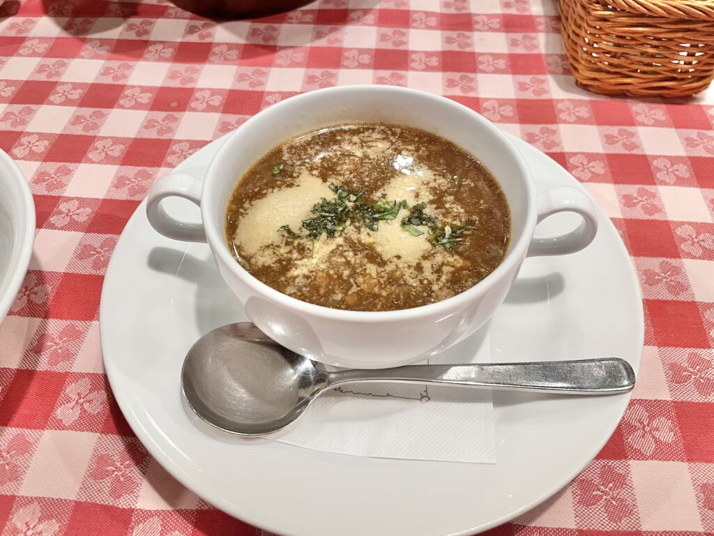 本日のスープ：ポルチーニスープ