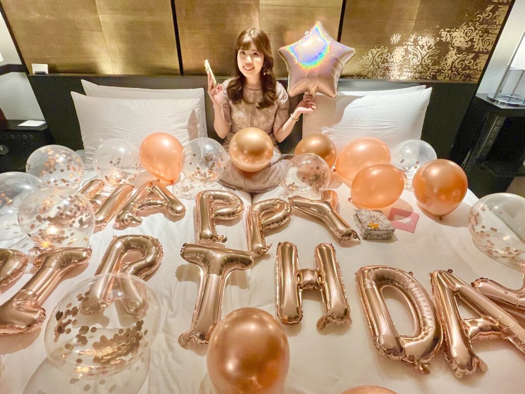 ハイアットリージェンシー横浜で31歳のお誕生日をお祝いしてもらった時の写真