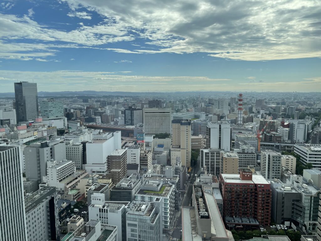 お部屋からの朝の景色