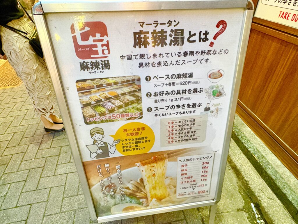 麻辣湯についての説明