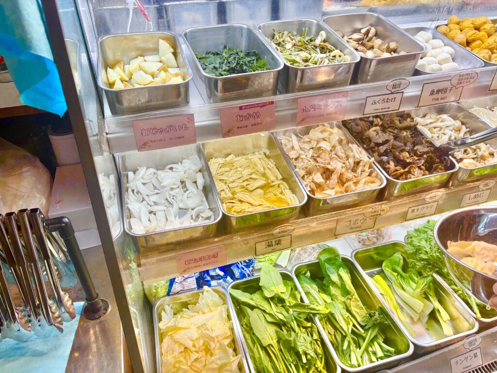 量り売りで売っているたくさんの具材