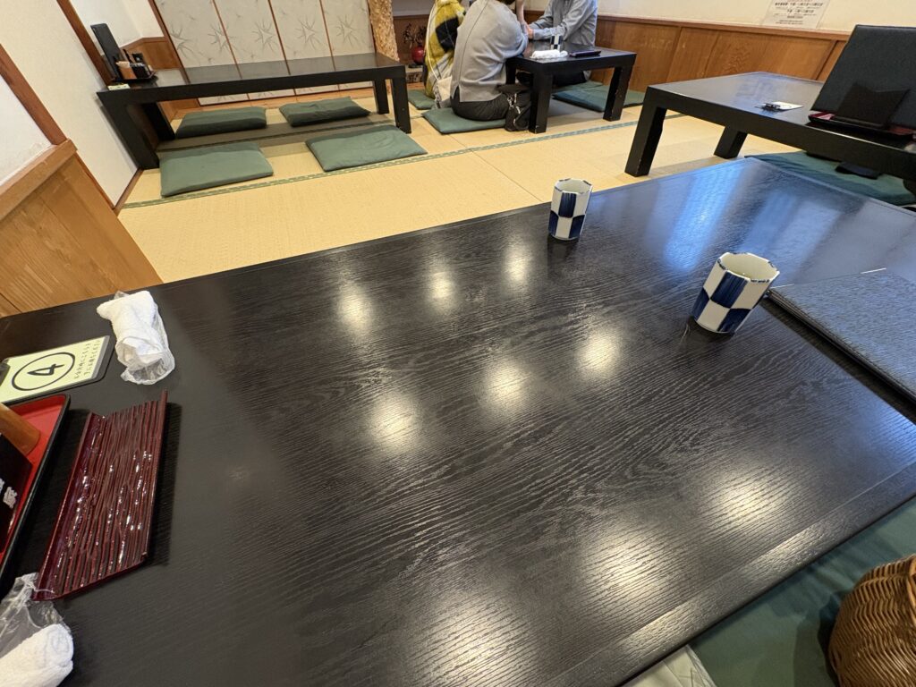 私達がお食事をしたテーブル