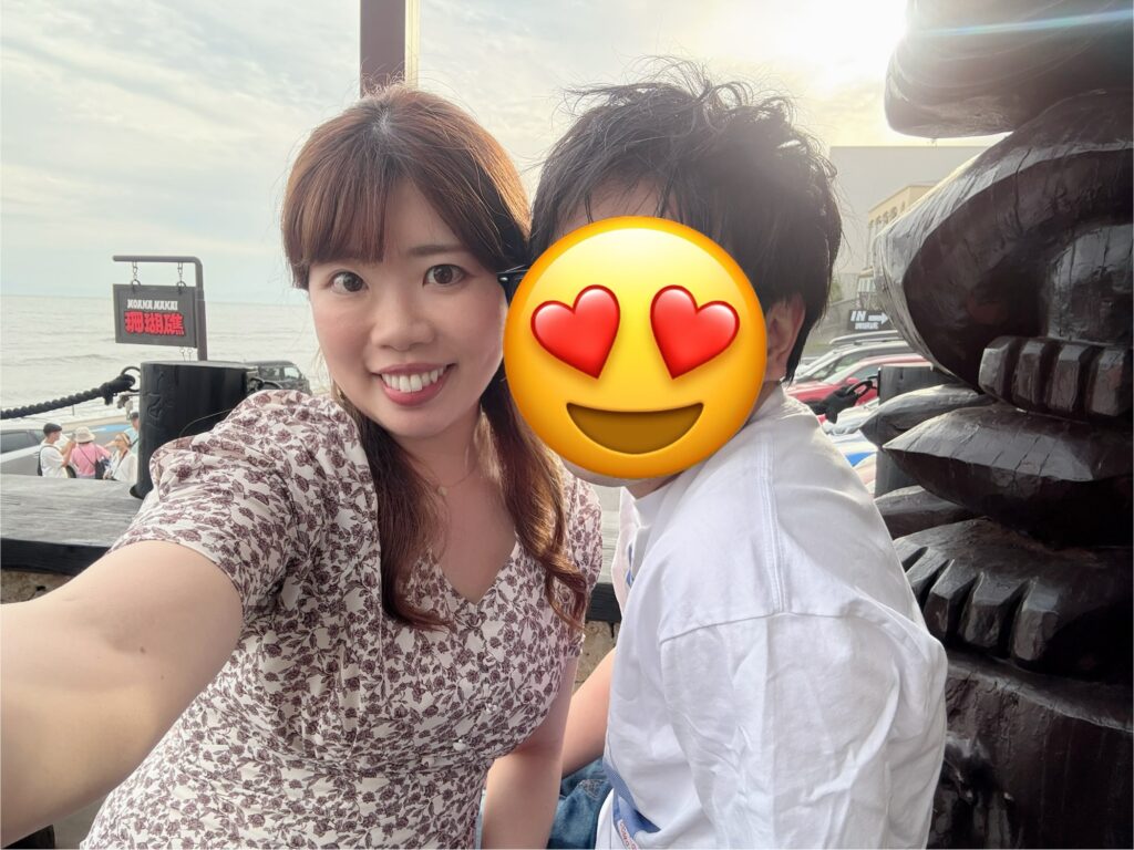待ち時間が暇なので、彼氏と写真撮影♪