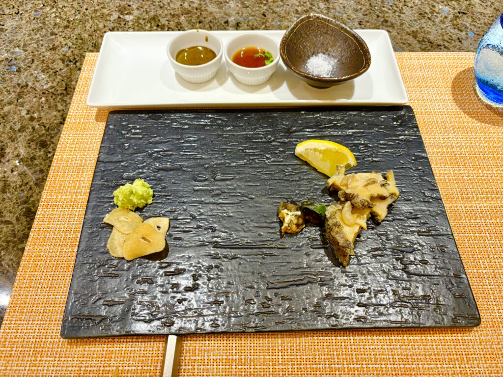 活蝦夷あわびのソテー