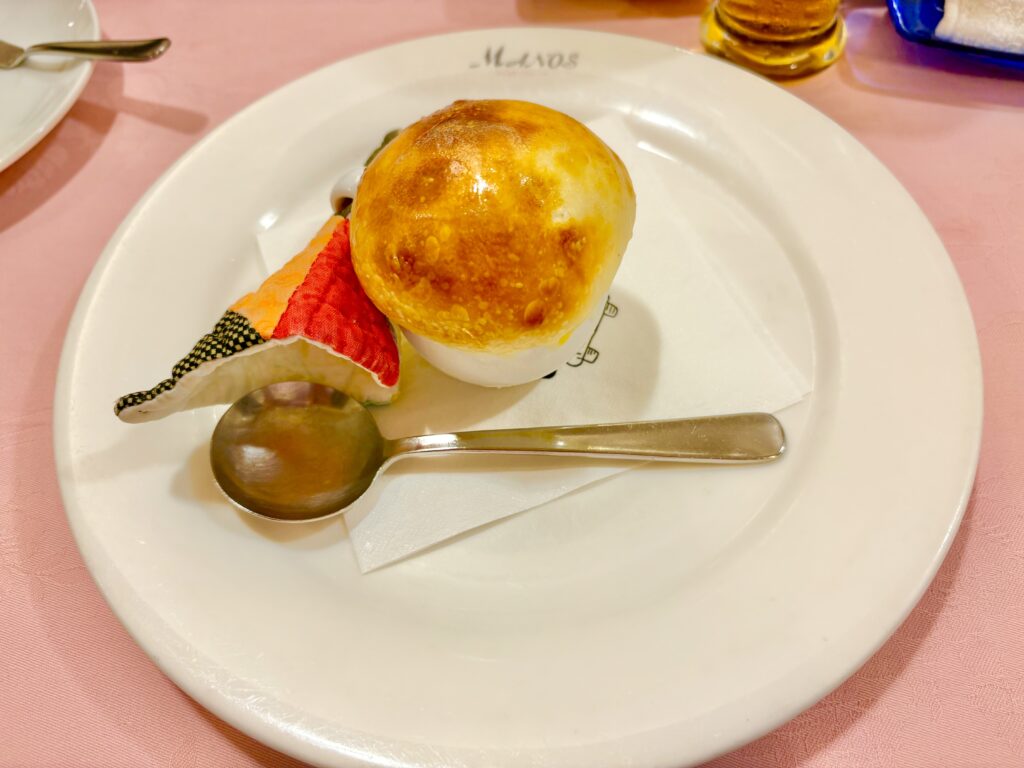 濃厚クリームスープが入ったつぼ焼きスープ