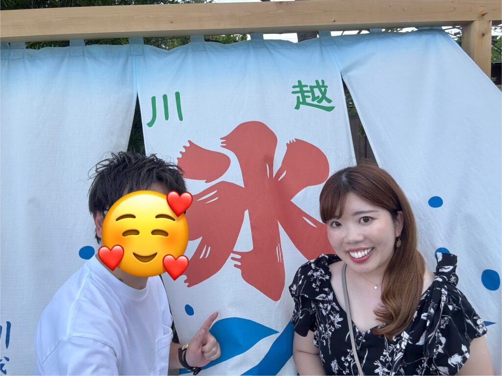 かき氷の暖簾が夏らしい!