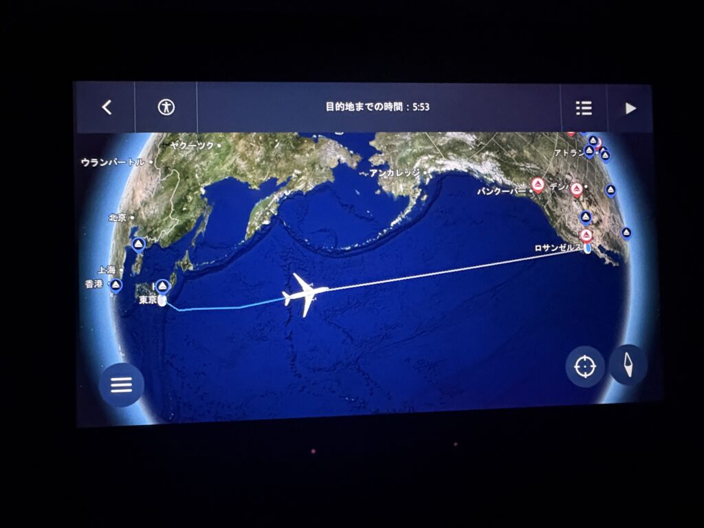 太平洋を横断中