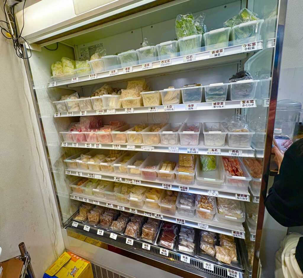 小分けになっているトッピングコーナー