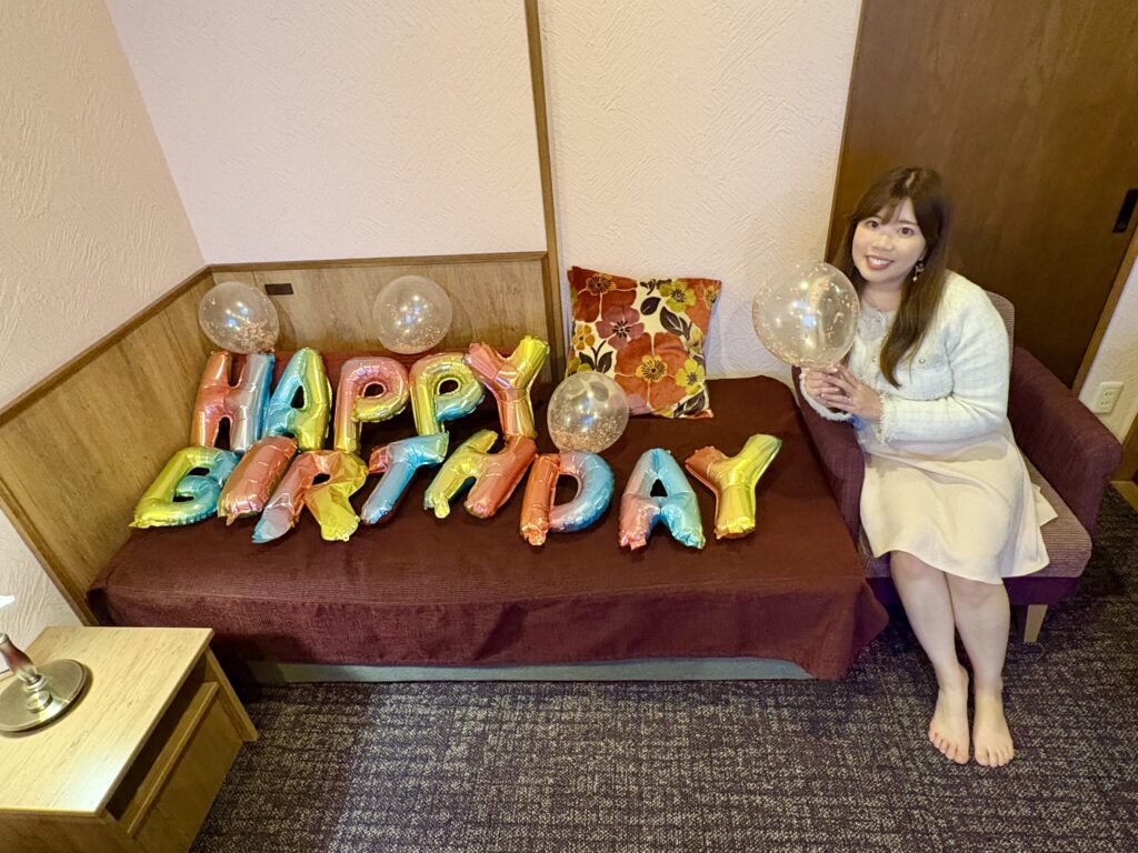 一緒にパルーンを膨らましました♪