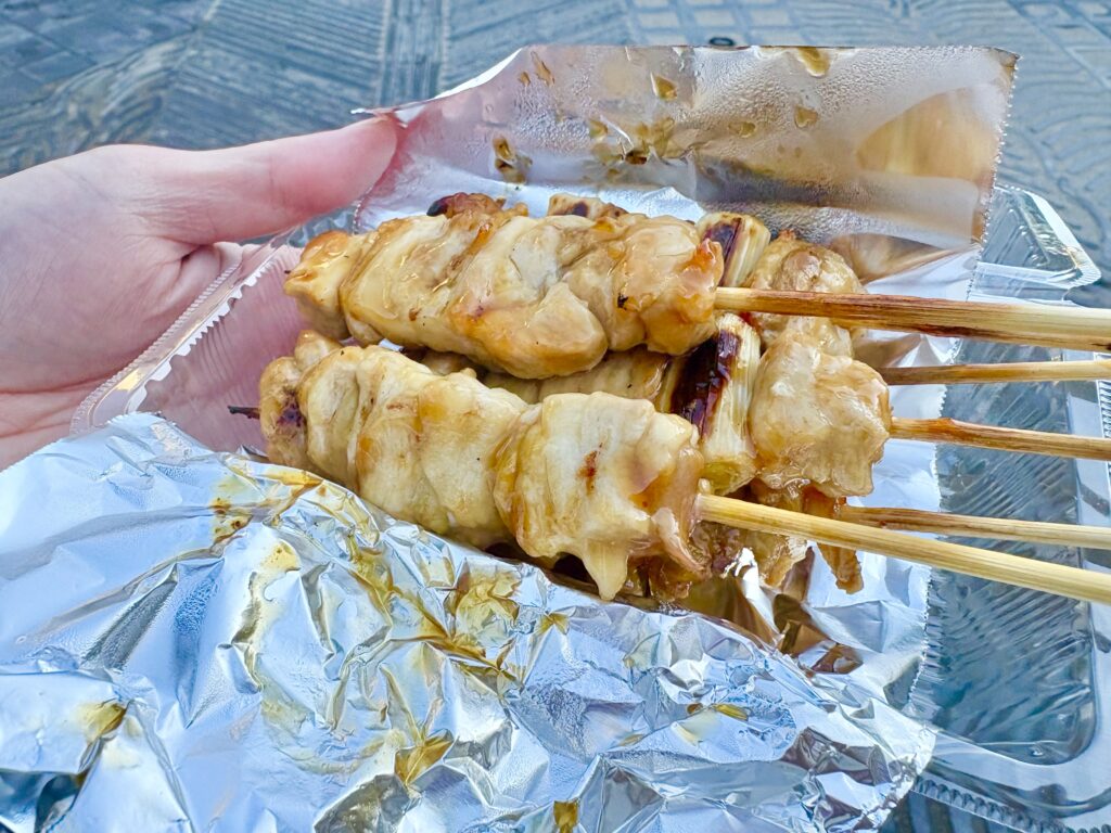 タレが美味しい焼き立ての焼き鳥