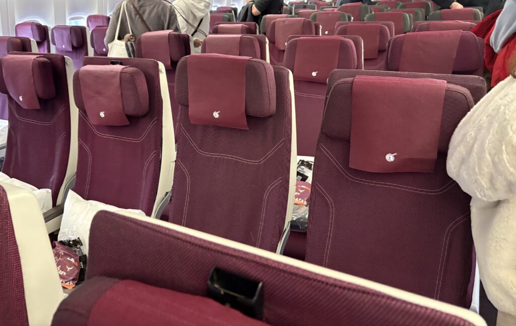 カタール航空のエコノミークラスの座席
