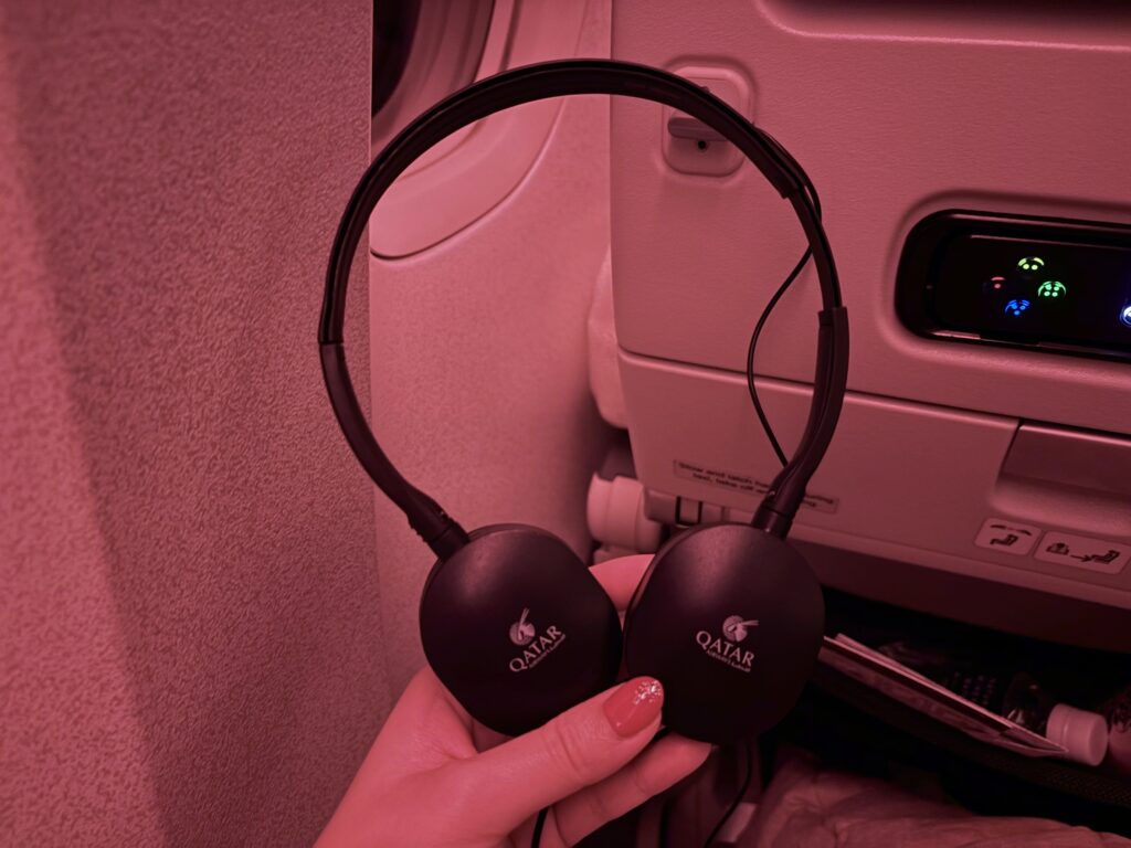 配布されたヘッドフォン