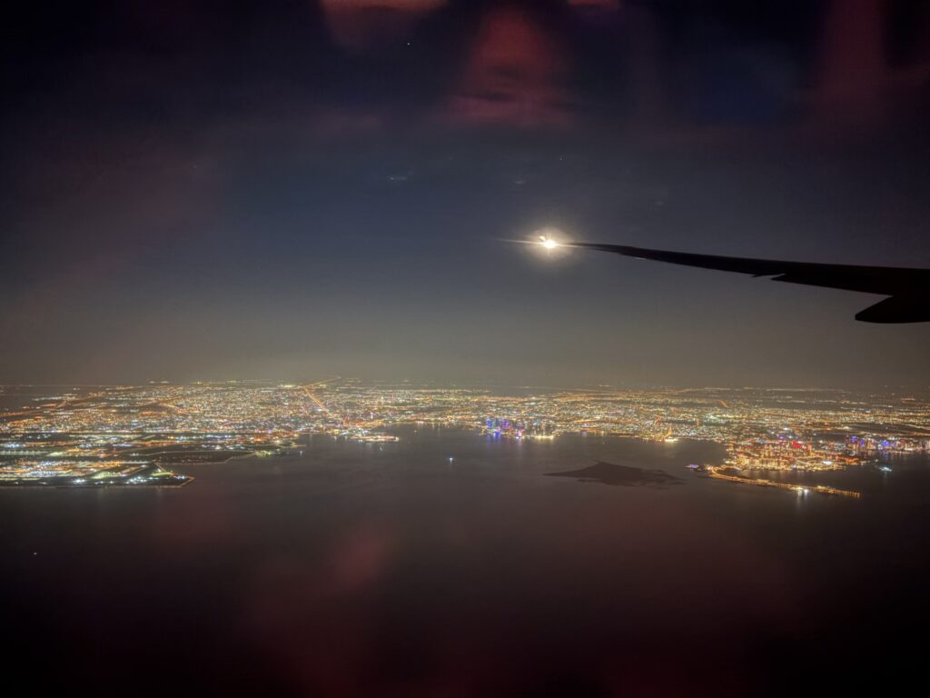 機内から見た夜景